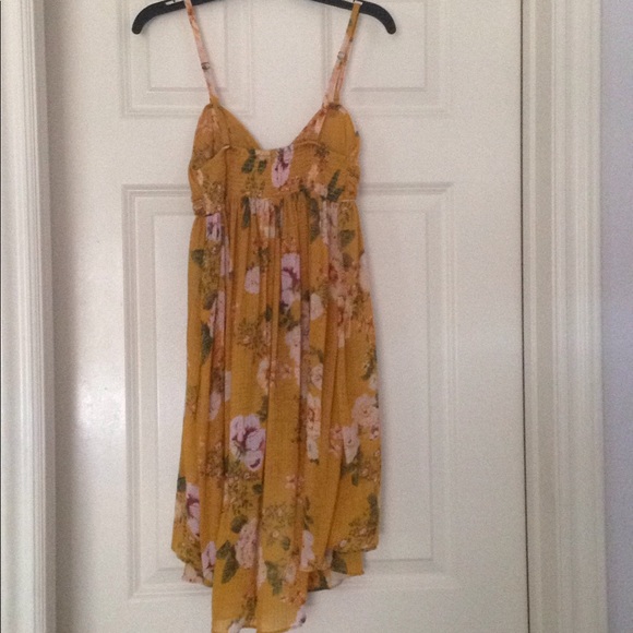 *SOLD NWT Free People Yellow Floral Tunic - Picture 3 of 6